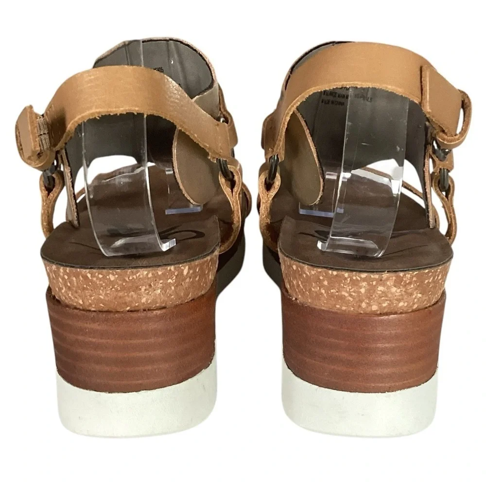 OTBT Maverick Wedge Platform Leather Sandals Stud Details Sz 9.5 From Sundance - Picture 12 of 16